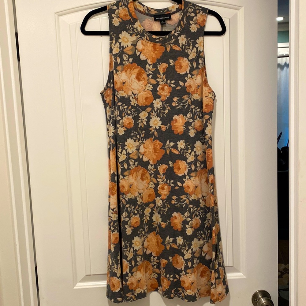Fit & Flare Floral Tank Dress